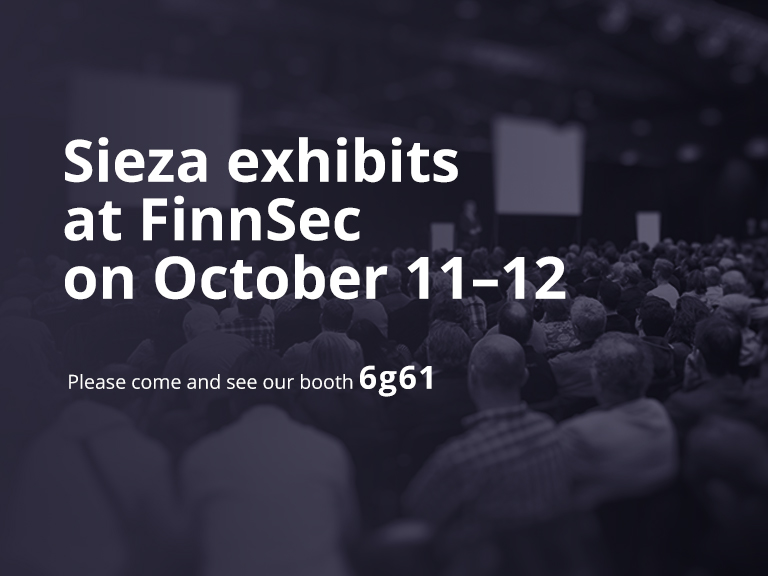 Sieza exhibits at FinnSec on October 11–12
